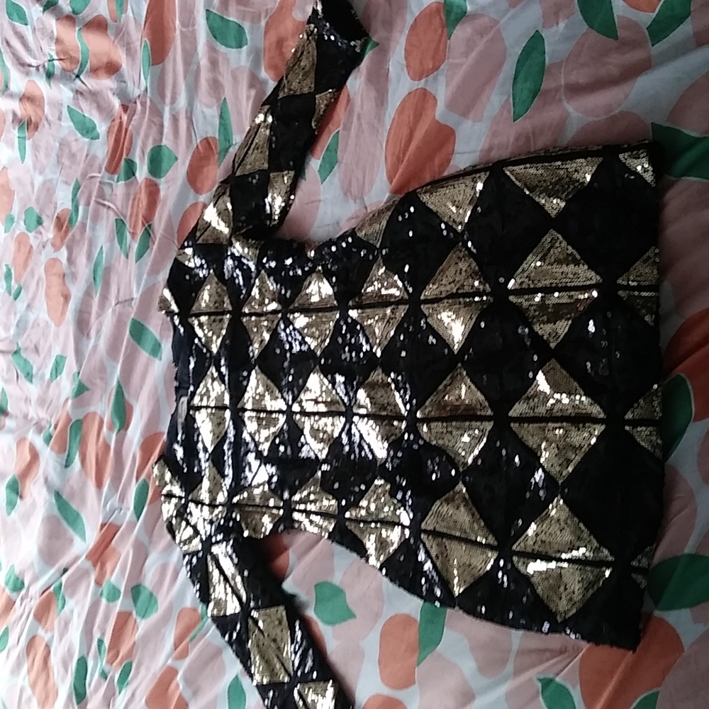 Black and gold dress